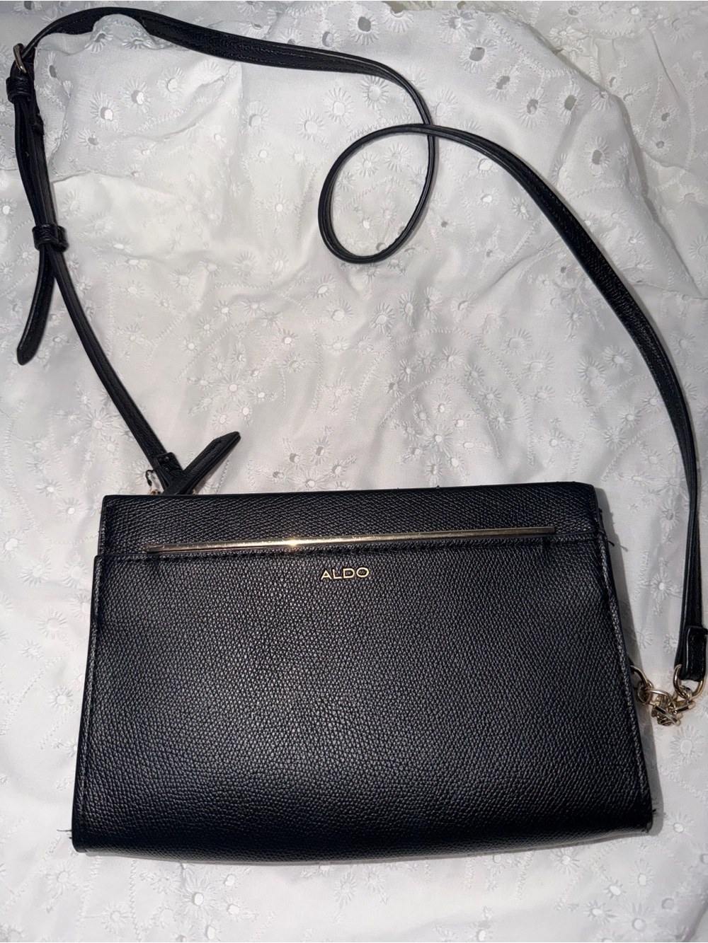 ALDO mini Black Leather Crossbody Bag